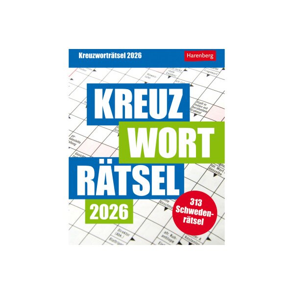 HARENBERG Abreisskalender 2026 2110400+26 Kreuzworträtsel DE 12.5x16cm