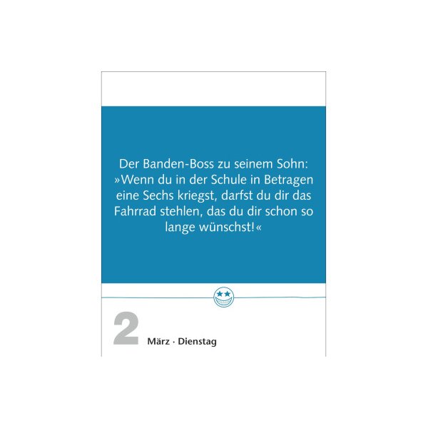 HARENBERG Calendrier d&eacute;tachable 2027 3309759+27 Beste Witze DE 11x14cm