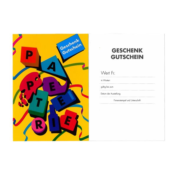 NEUTRAL Geschenkgutschein Papeterie 100.18