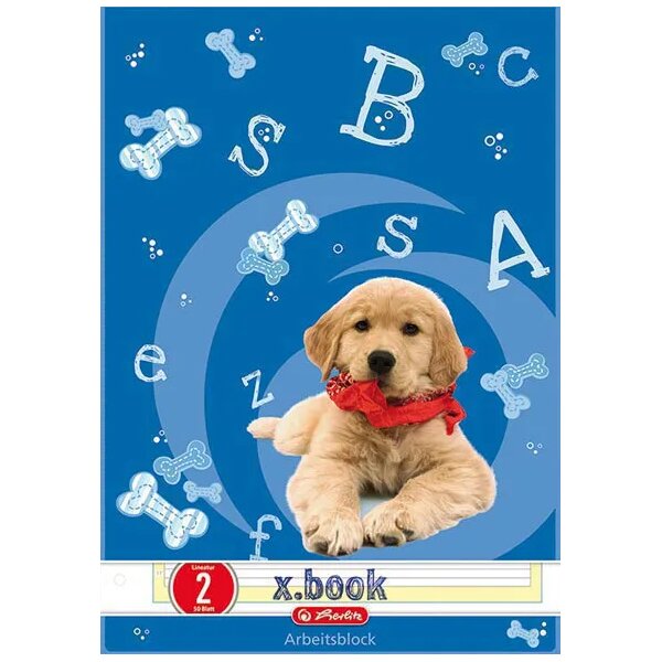 herlitz Arbeitsblock x.book, DIN A4, Lineatur 3