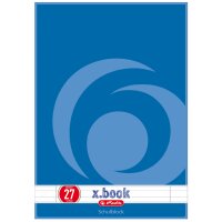 herlitz Schulblock x.book, DIN A4, Lineatur 28 kariert