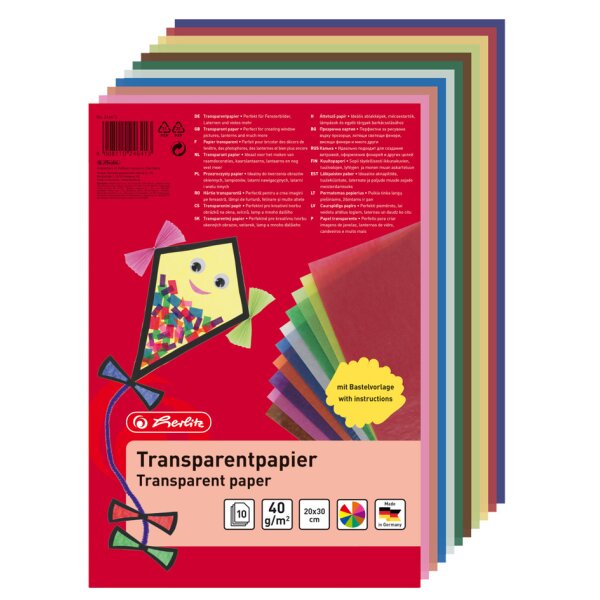 herlitz Papier transparent, 200 x 300 mm, 10 feuilles