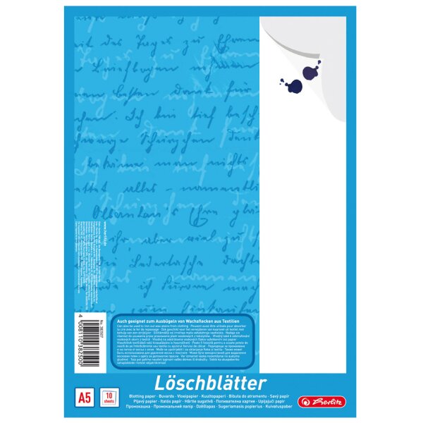 herlitz Löschpapierblock DIN A5, 80 g qm, weiss