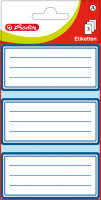 herlitz Etiquettes pour livres, blanc avec cadre bleu