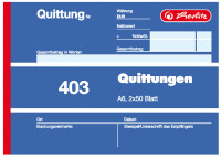 herlitz Formularbuch "Quittung 402", DIN A6, 2...
