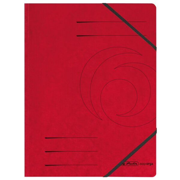 herlitz Eckspannermappe easyorga, A4, Karton, rot