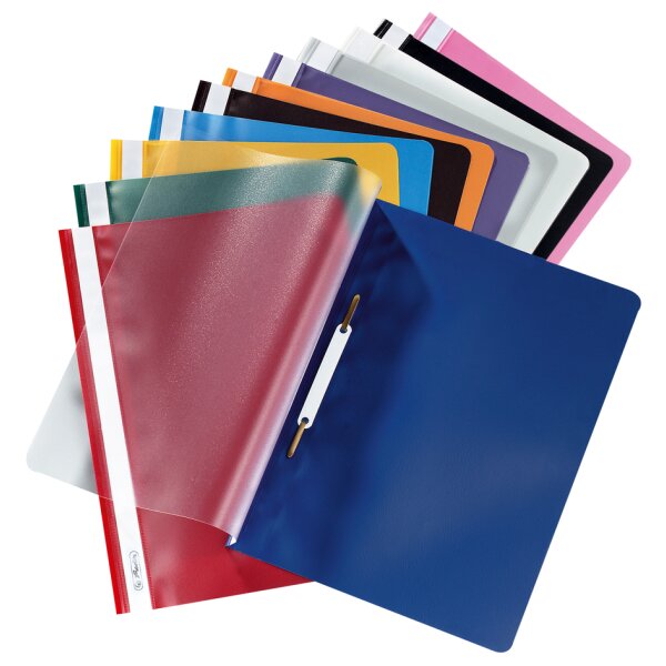 herlitz Schnellhefter, DIN A4, aus PP-Folie, hellgrau