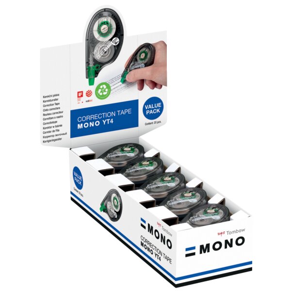 Tombow Korrekturroller "MONO CT-YT4", 4,2 mm x 10 m, Display