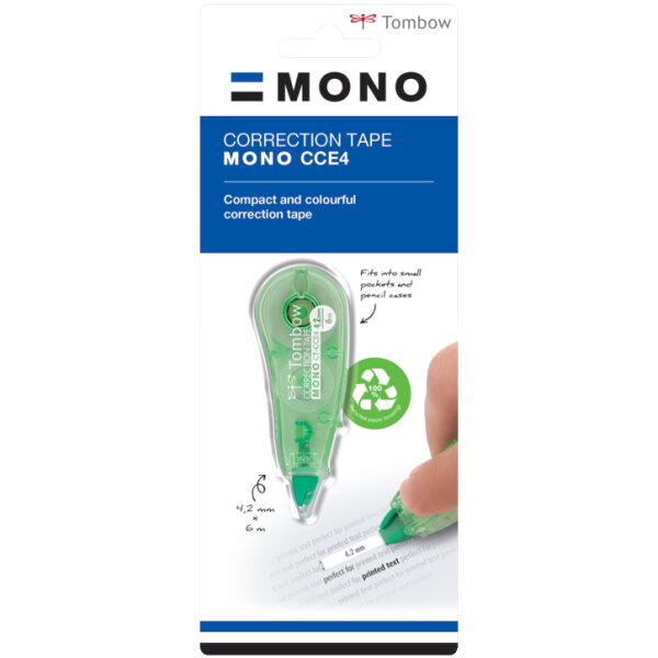 Tombow Korrekturroller "MONO CT-CCE4", 4,2 mm x 6 m, blau