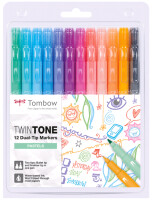 Tombow Feutre double pointe TwinTone Pastell Colours