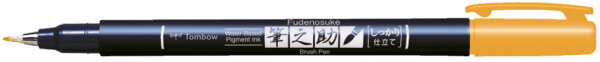 Tombow Stylo de calligraphie Fudenosuke, jaune