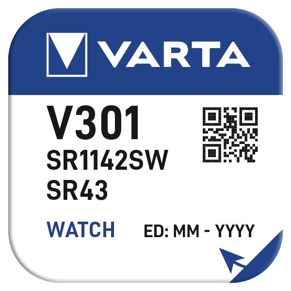 VARTA Pile oxyde argent pour montres, V384 (SR41), 1,55 Volt