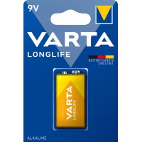VARTA Alkaline Batterie Longlife, E-Block (6LR61 6LP3146)