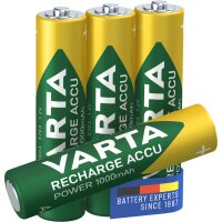 VARTA Pile NiMH Rechargeable Accu, Micro (AAA), 1 000 mAh