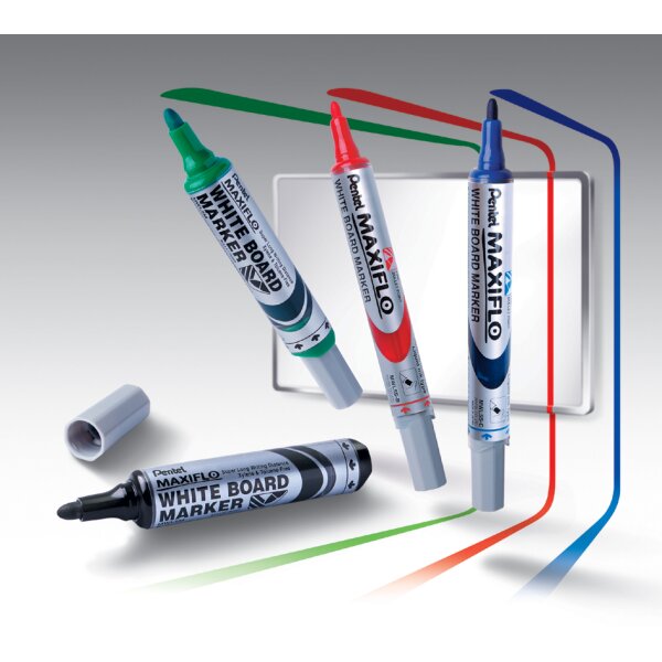 Pentel Marqueur pour tableau blanc MAXIFLO MWL5M, bleu