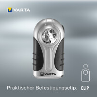 VARTA Lampe de poche LED Silver Light, avec 3 piles AAA