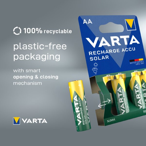 VARTA Pile NiMH RECHARGE ACCU Solar, Mignon (AA/HR06)