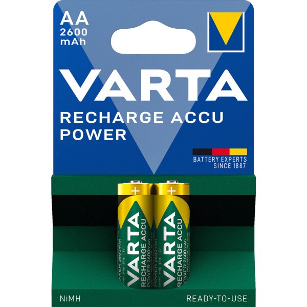 VARTA NiMH Akku "Rechargeable Accu", Mignon (AA), 2.600 mAh