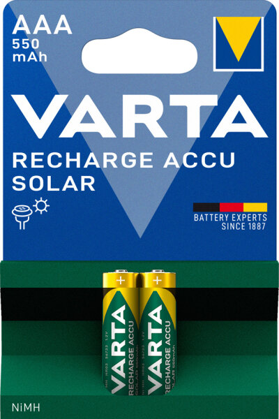 VARTA NiMH Akku "RECHARGE ACCU Solar", Micro (AAA HR03)