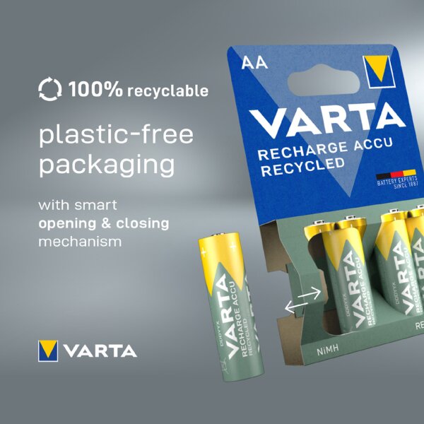 VARTA NiMH Akku "RECHARGE ACCU Recycled", Mignon AA, 2100mAh