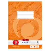 herlitz Notenheft x.book, DIN A5, Lineatur 14, 8 Blatt