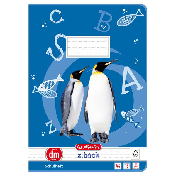 herlitz Cahier x.book, A4, lin&eacute;ature 2 / lign&eacute;
