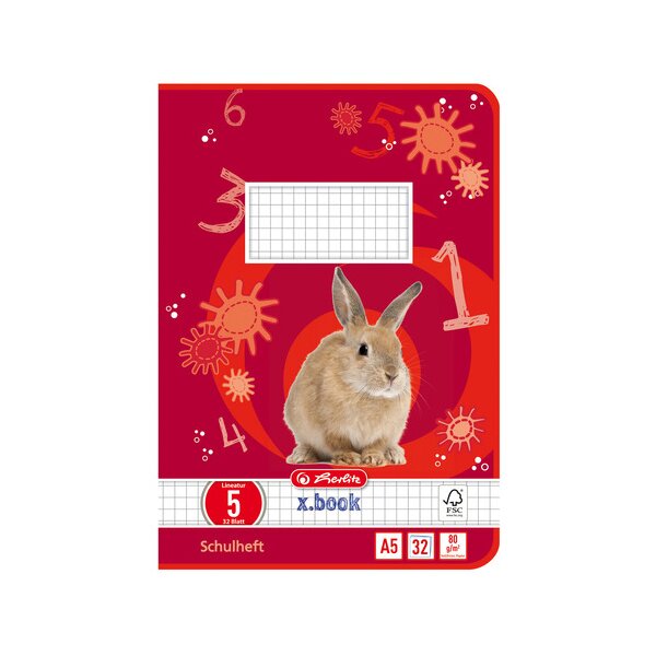 herlitz Cahier scolaire x.book, A5, linéature 2