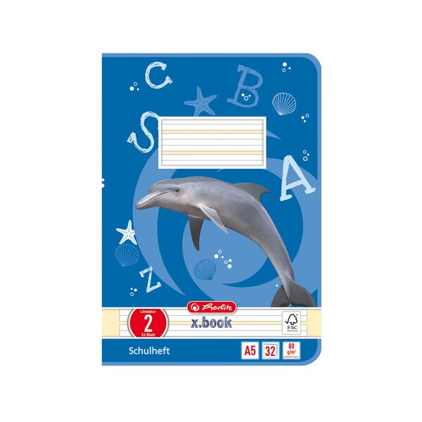 herlitz Cahier scolaire x.book, A5, linéature 5
