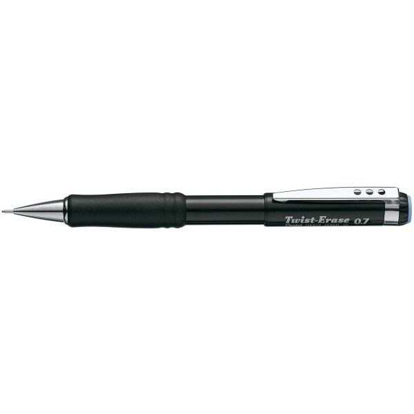 PENTEL Porte-mines Twist Eraser 0,7mm QE517AX noir