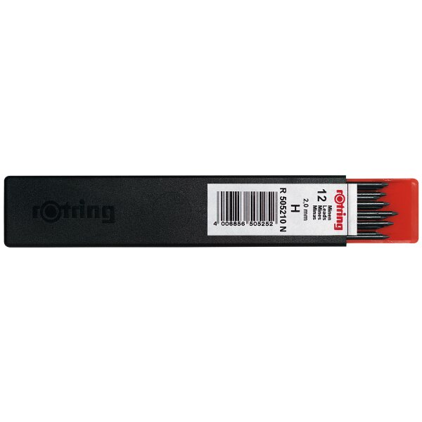 rotring Mines pour porte-mines 2,0 mm, duret&eacute;: HB
