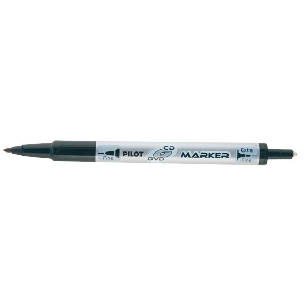 PILOT Marqueur permanent Marker Twin CD/DVD, noir
