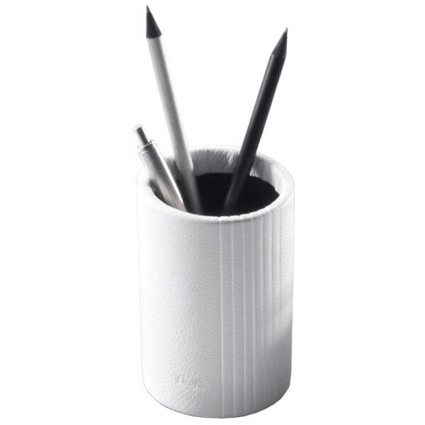 Läufer Pot à crayons LA LINEA, en cuir, noir