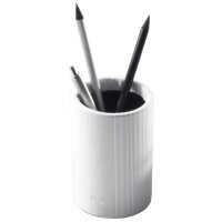 Läufer Pot à crayons LA LINEA, en cuir, noir