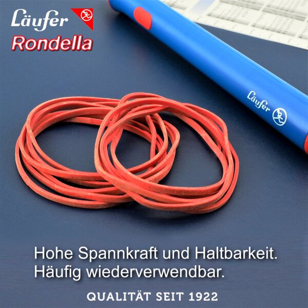 Läufer Gummibänder RONDELLA im Karton, 130 x 10 mm, 1.000 g