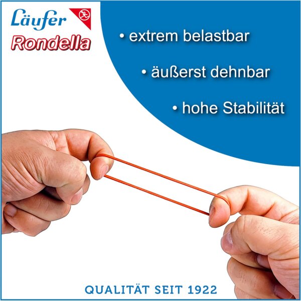 Läufer Gummibänder RONDELLA im Karton, 130 x 10 mm, 1.000 g