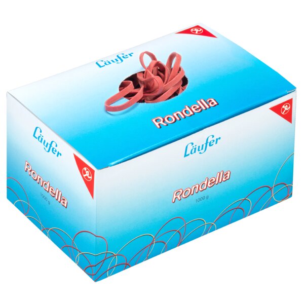 Läufer Gummibänder RONDELLA im Karton, 130 x 10 mm, 1.000 g