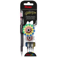 Pentel Stylo roller à encre gel Hybrid Dual Metallic, set