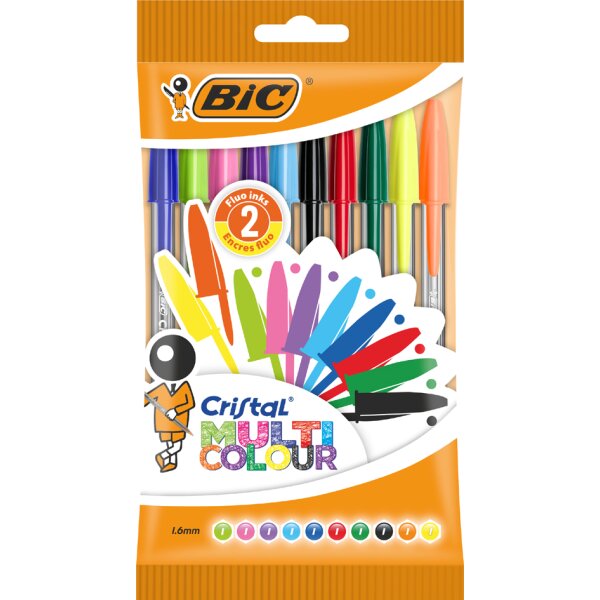 BIC Kugelschreiber Set - 10 Bunte Farben Für Büro Und Schule