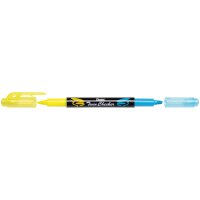 Pentel Surligneur TWIN CHECKER, 2 pointes, jaune / vert