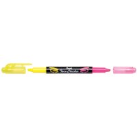 Pentel Surligneur TWIN CHECKER, 2 pointes, jaune / bleu