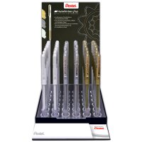 Pentel Gel-Tintenroller K118, gold und silber, Display