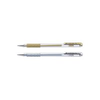 Pentel Gel-Tintenroller K118, weiss, gold und silber,...