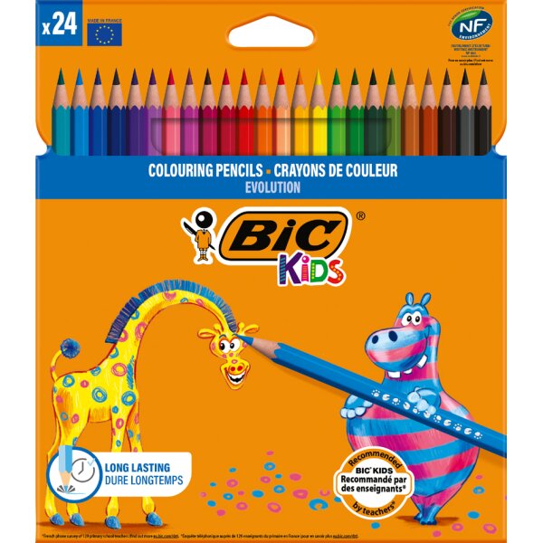 BIC KIDS Crayon de couleur Evolution ecolutions, étui en