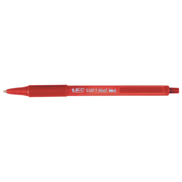 BIC Stylo à bille rétractable Soft Feel Clic grip, bleu