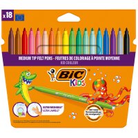 BIC KIDS Fasermaler Kid Couleur medium, 24er Kartonetui