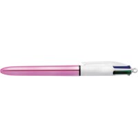 BIC Stylo à bille 4 Colours Shine, 0,32 mm, fuchsia