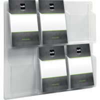 helit Porte-brochures mural the clearly, transparent