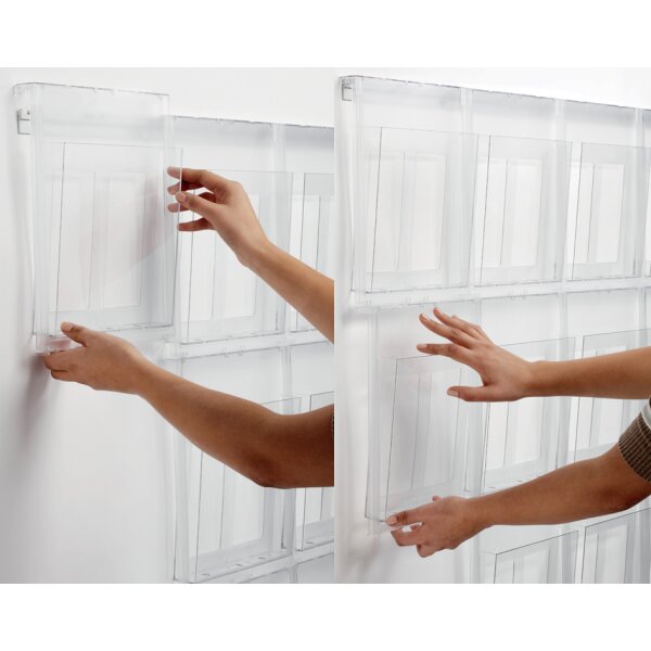 helit Porte-brochures mural the placativ, transparent