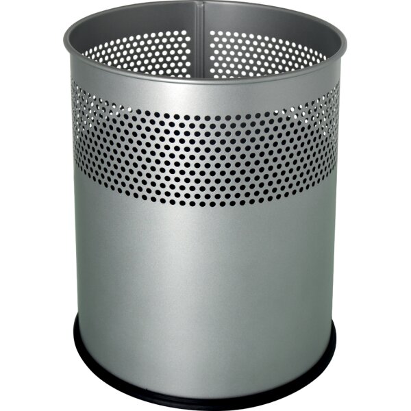 helit Corbeille à papier the dot, 15 L, gris aluminium