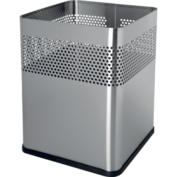 helit Edelstahl-Papierkorb "the dot", 18 Liter, silber